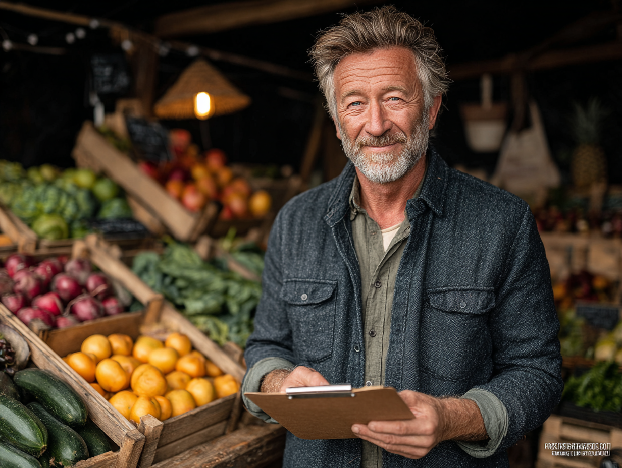 Здорова людина з природними продуктами